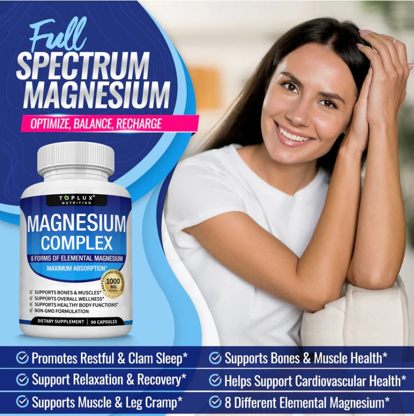 Toplux Magnesium Complex 8 Essential Magnesium Supplement