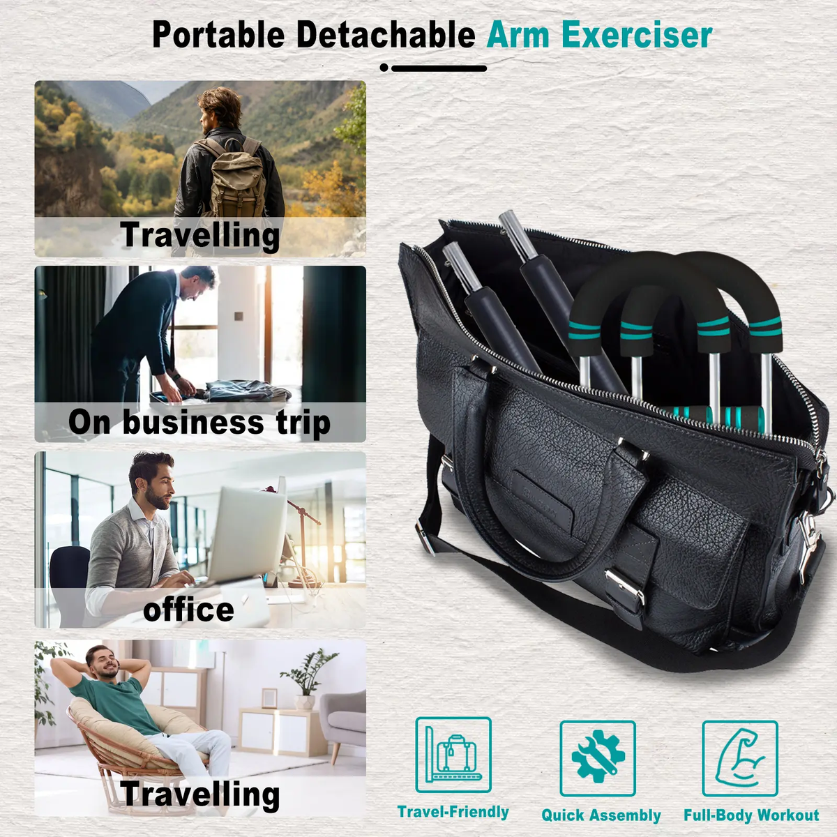 HOTWAVE Arm Trainer, Adjustable Chest Workout Equipment, Arm Trainer for Men, Chest Trainer for Men, Shoulder Muscle Training, Portable Spring Resistance Home Fitness Equipment Summerwins Summerwins
