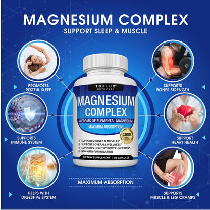 Toplux Magnesium Complex 8 Essential Magnesium Supplement