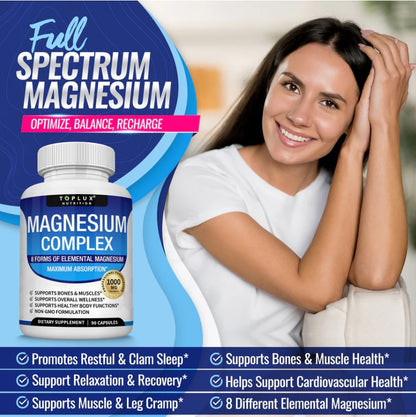 Toplux Magnesium Complex 8 Essential Magnesium Supplement